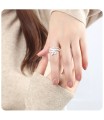 Snake Shaped Silver Ring NSR-4218